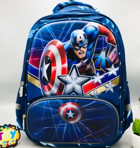 15* Inches Premium Captain America School Bag