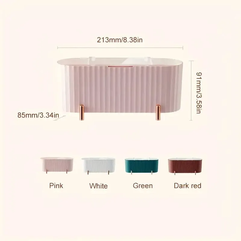 3 Compartments Cotton Swab Storage Box