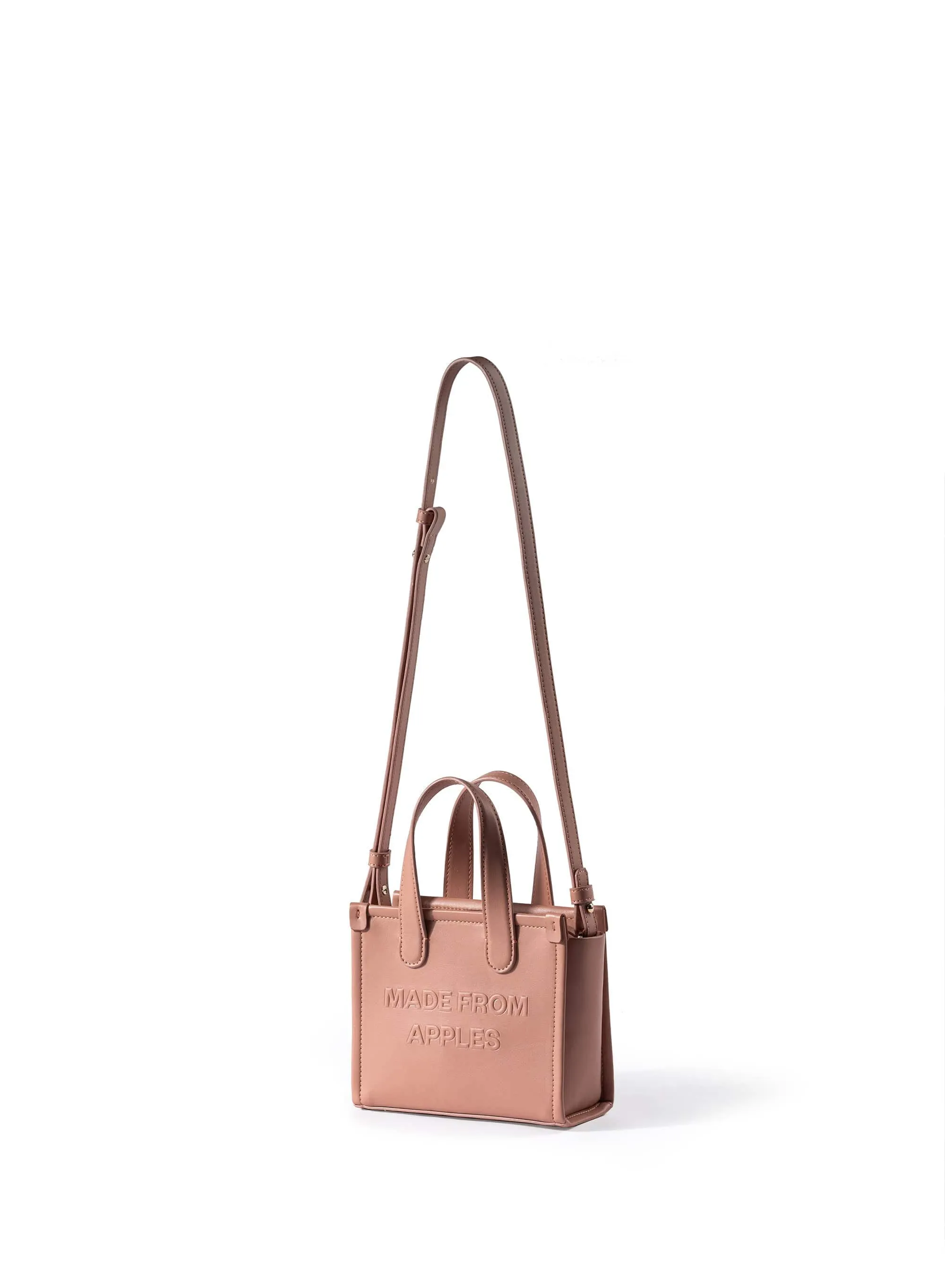 Alma S Apple Leather Vegan Tote Bag | Nude