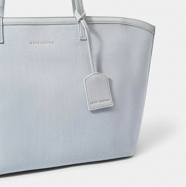 AMALFI CANVAS TOTE BAG | Dusty Blue