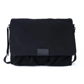 Banana Republic Flap Messenger Bags Fabric Black Colour For Men