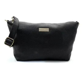 Bcbg Paris Pebble Shoulder Bags Leather Black Colour For Women