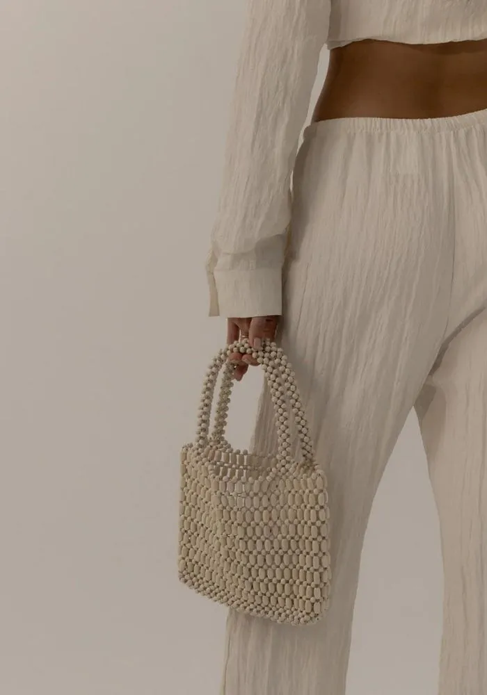 Beaded Bag - Bone