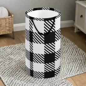 Black & white Checkered Foldable Basket