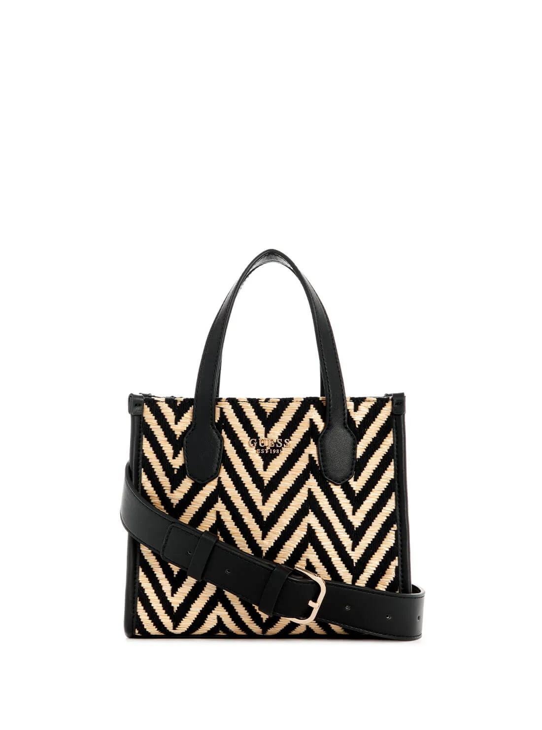 Black Natural Silvana Mini Tote Bag