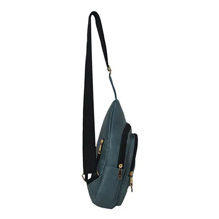 Blue NGIL Faux Leather Sling Bag