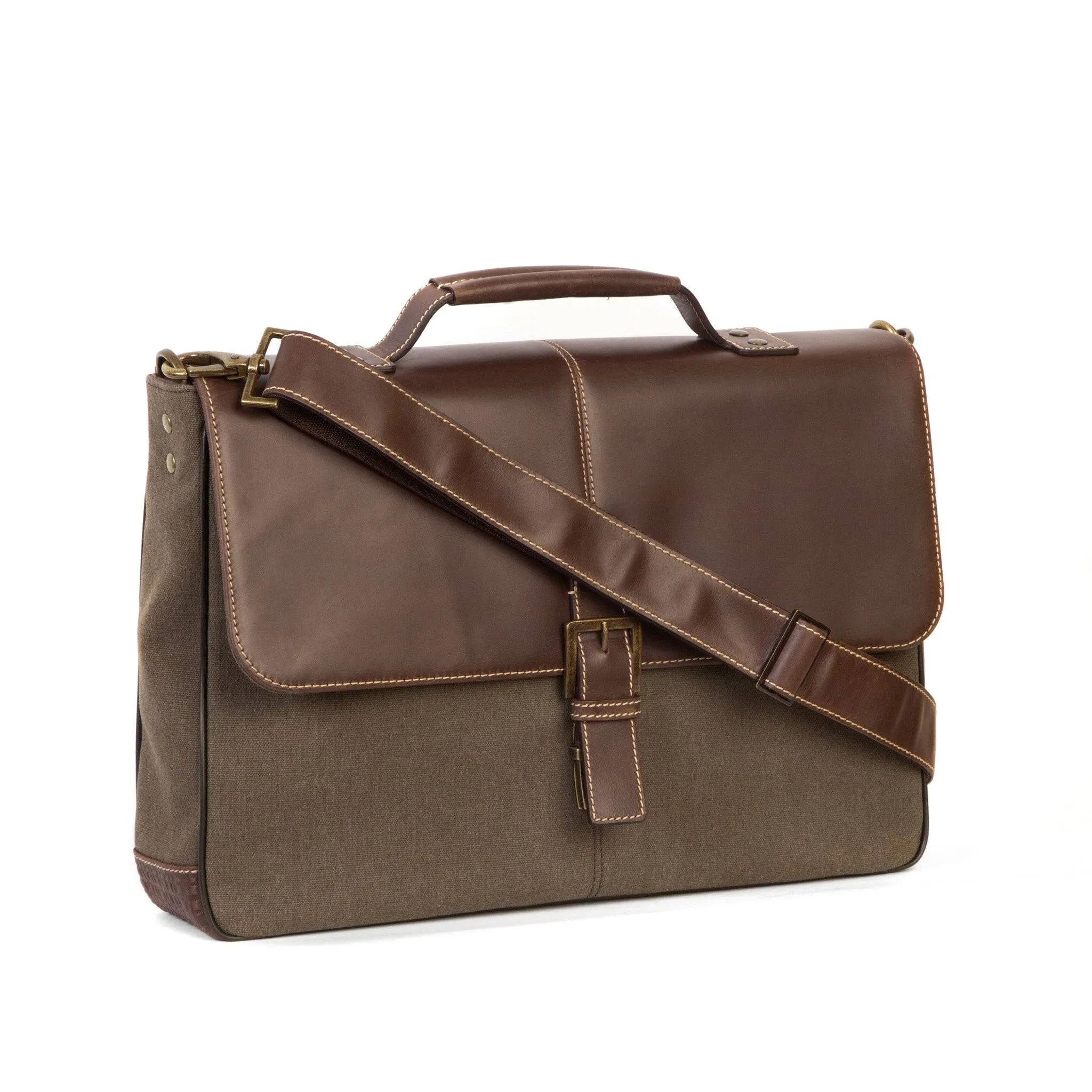 Bryant LTE Leather and Canvas Brokers Bag