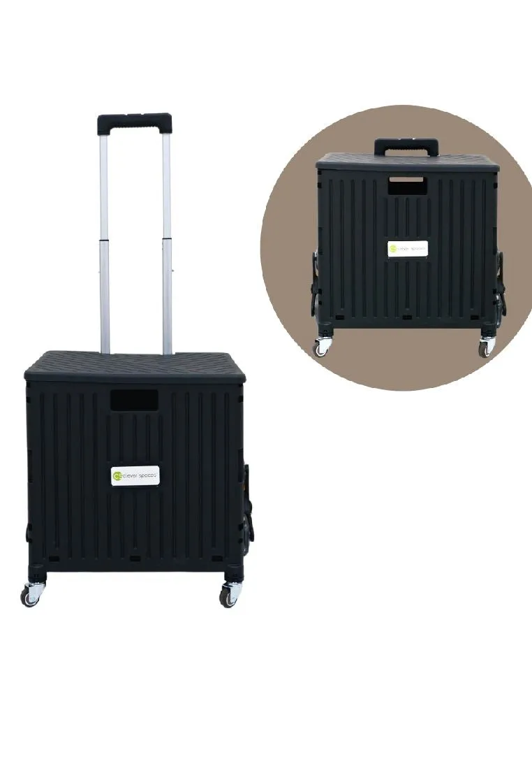 Clever Spaces Stair Climber Foldable Trolley Cart Black