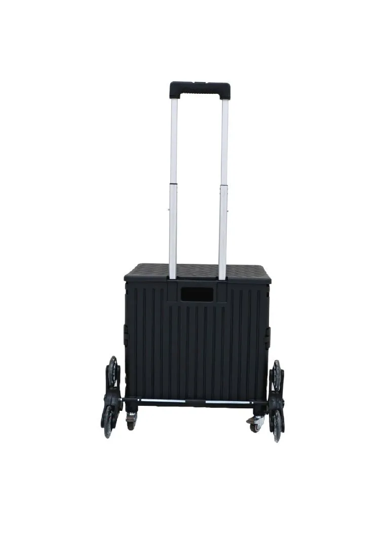 Clever Spaces Stair Climber Foldable Trolley Cart Black