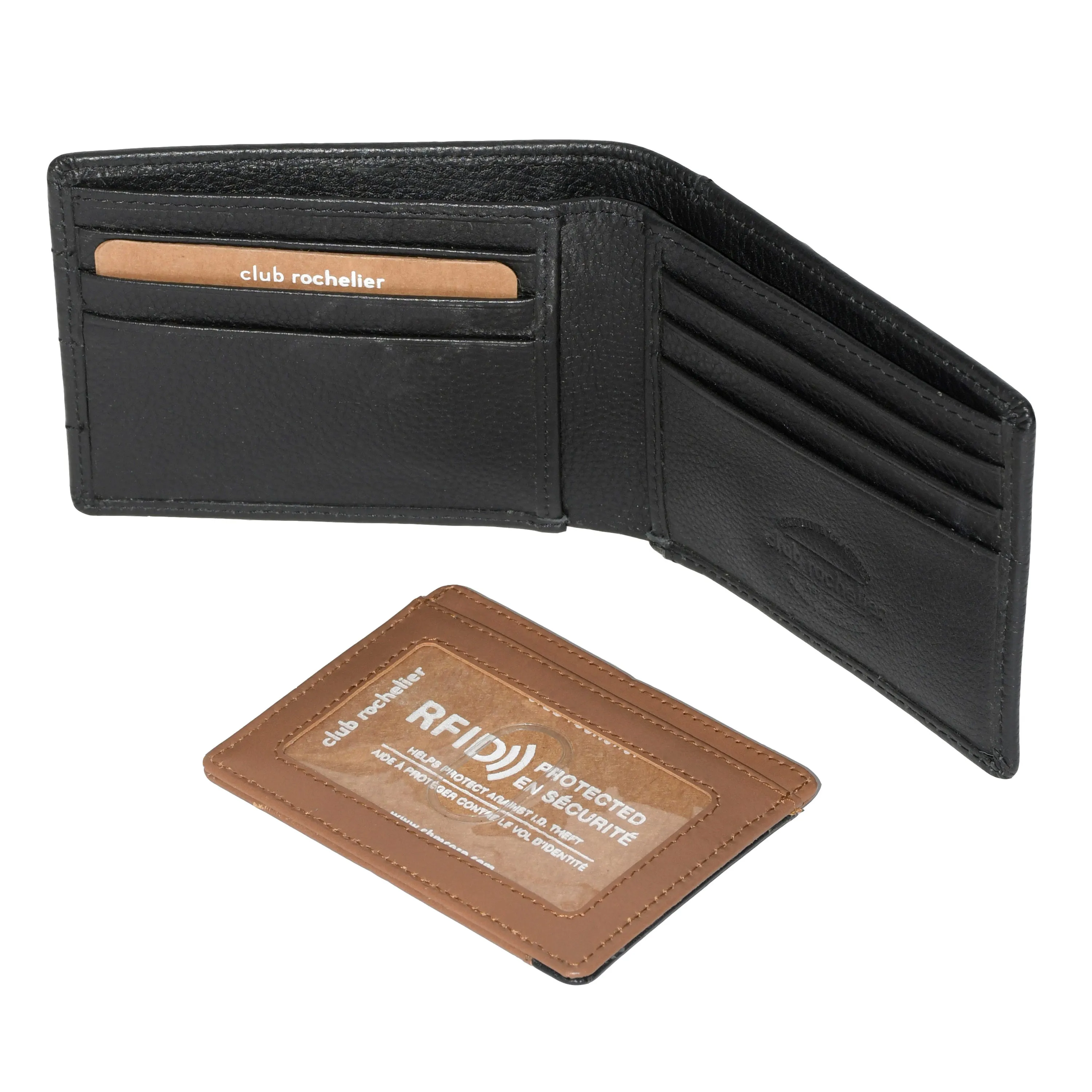 Club Rochelier Men's Billfold with Removable Card Holder