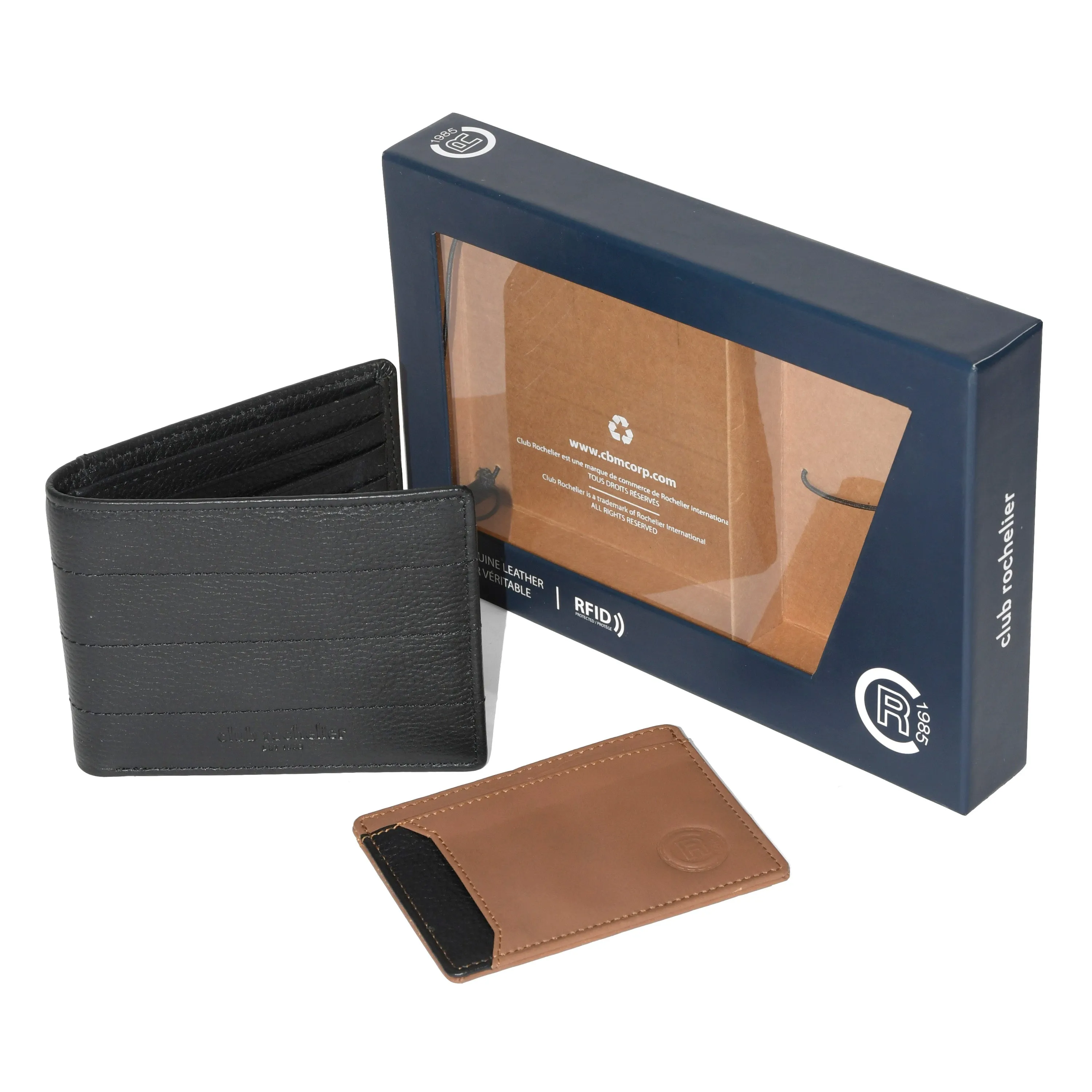 Club Rochelier Men's Billfold with Removable Card Holder