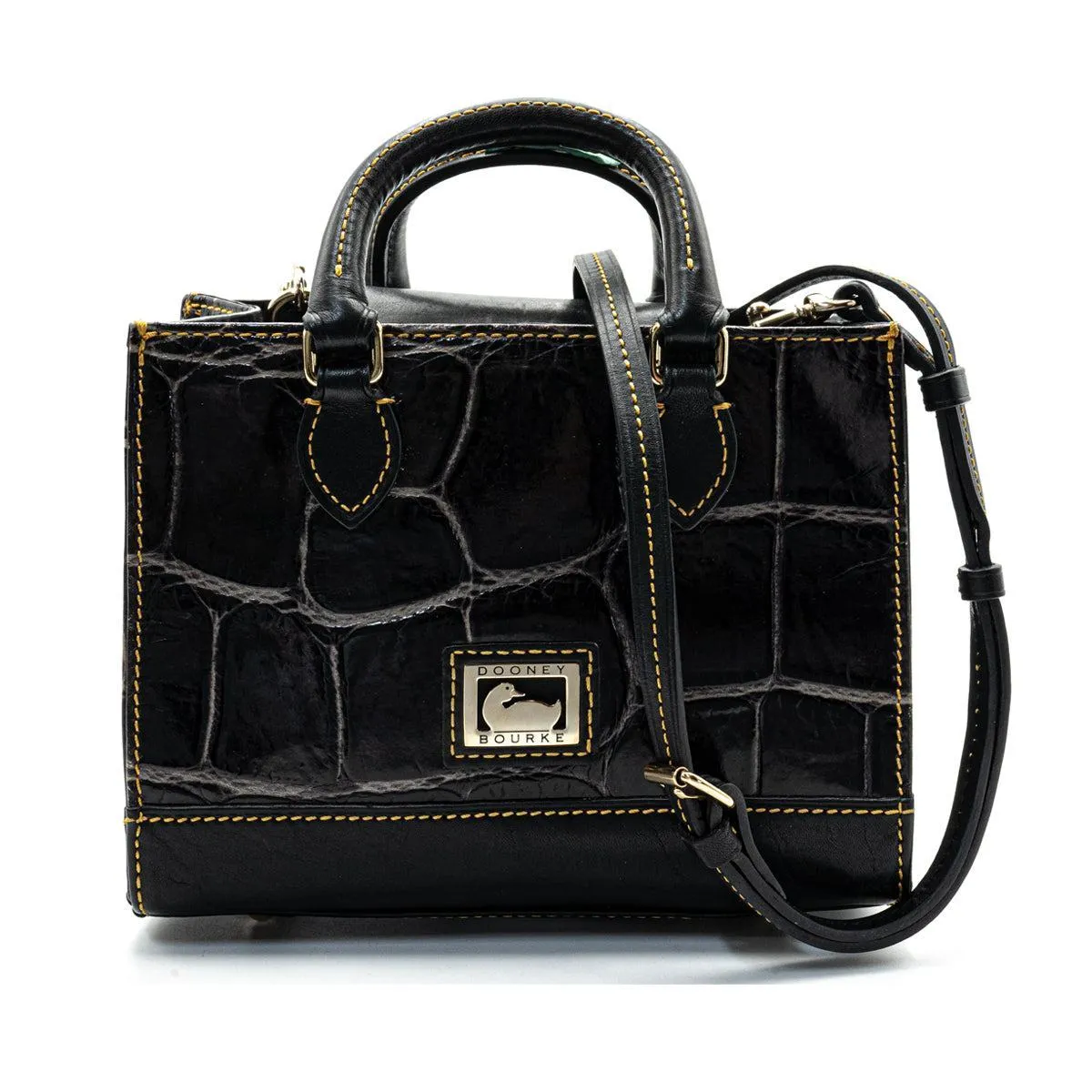 Dooney & Bourke Croc Shoulder Bags Croc Leather Black Colour For Women