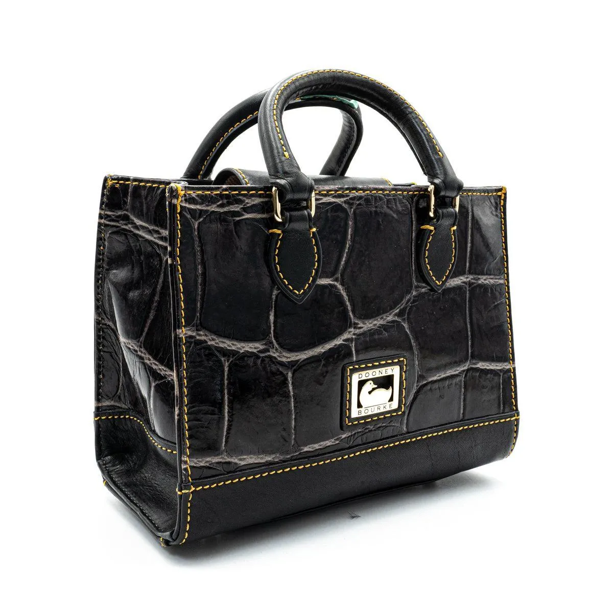 Dooney & Bourke Croc Shoulder Bags Croc Leather Black Colour For Women