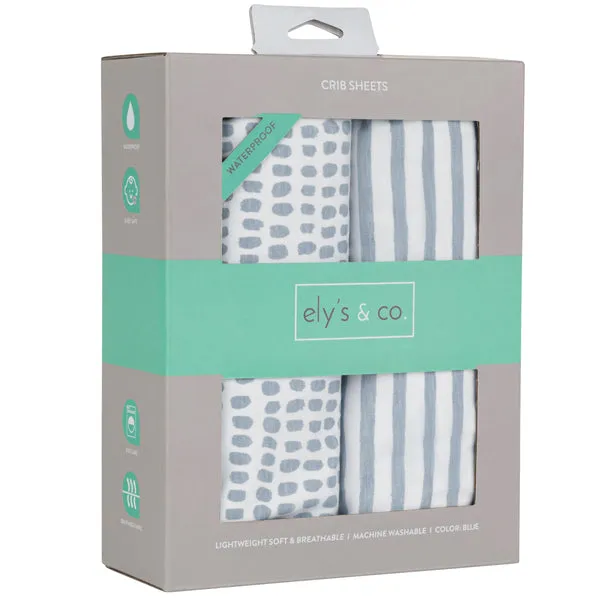 Ely's & Co. Waterproof Crib Sheet - 2 Pack