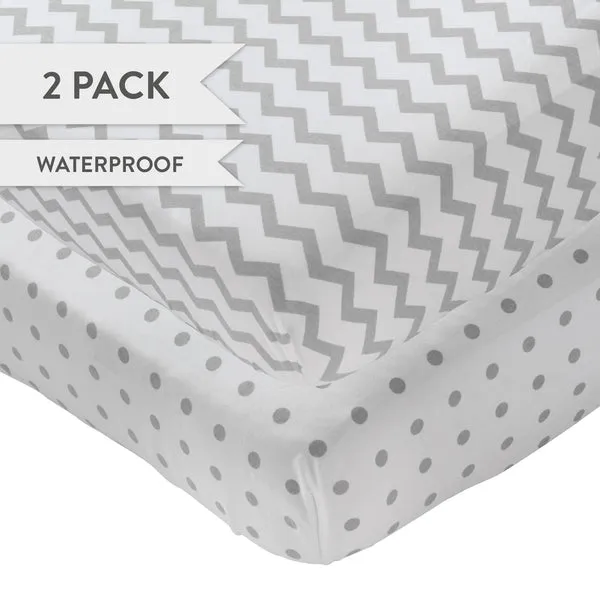 Ely's & Co. Waterproof Crib Sheet - 2 Pack