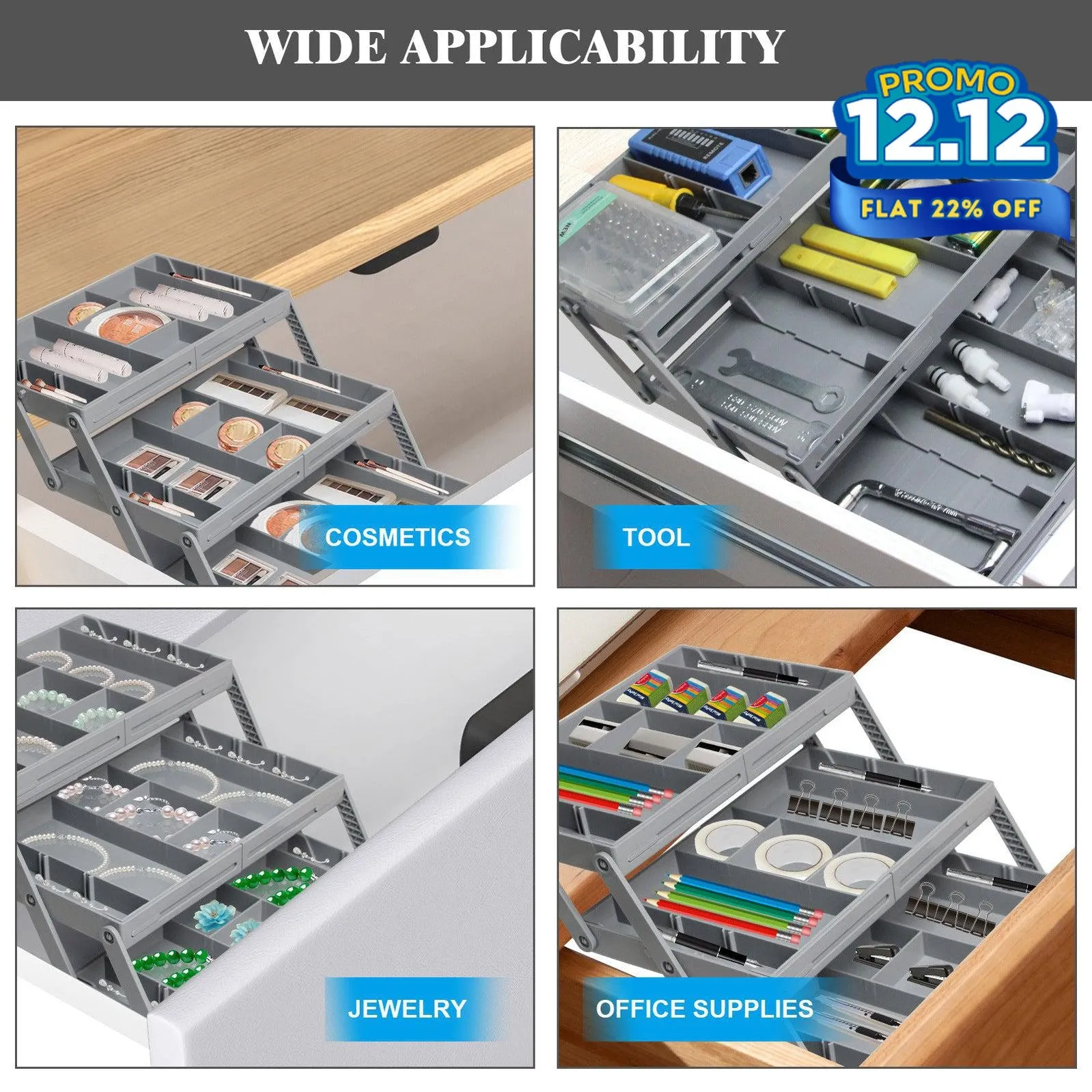 Expandable Drawer Organizer Trays