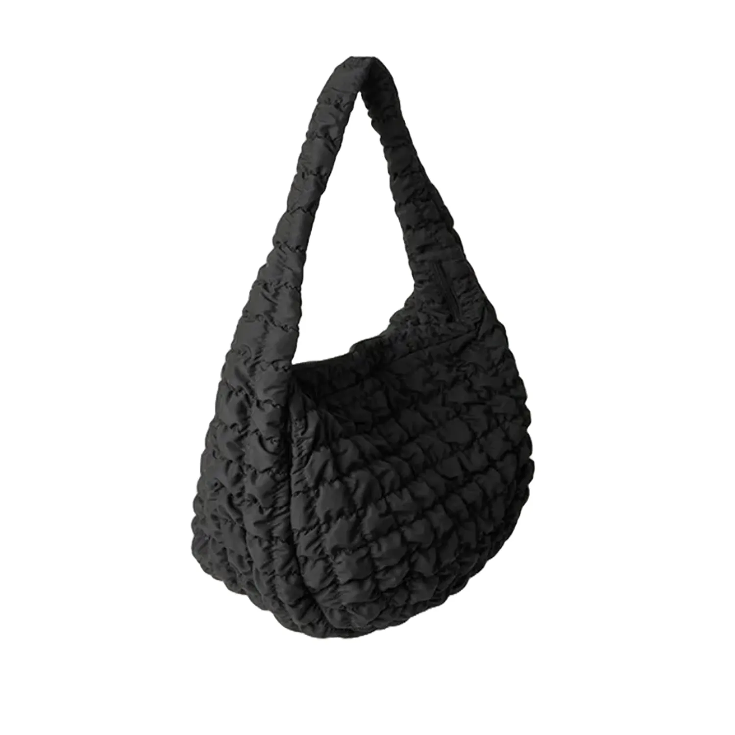 FLOOF Nylon Puffer Tote in Black