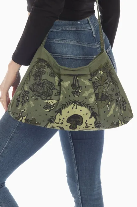 Floral Mushroom Print Purse