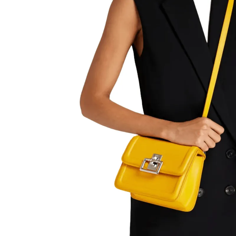 Furla Villa Mini Leather Crossbody Bag - Polline Yellow