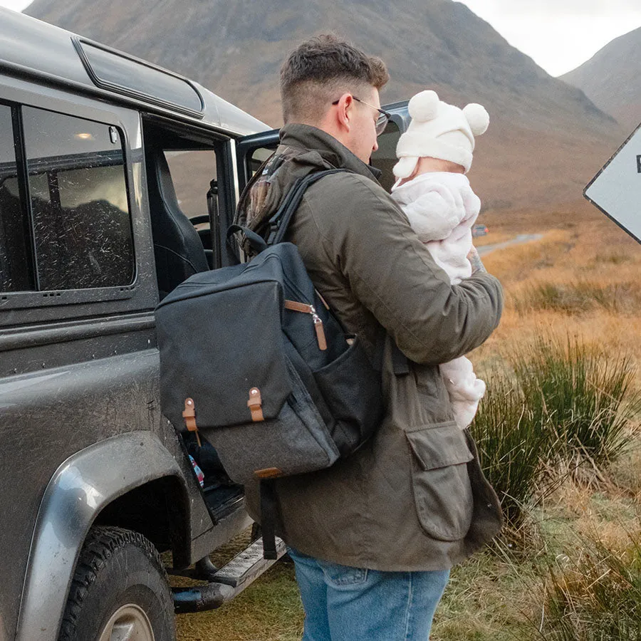 George Unisex Eco Changing Backpack Black/Tweed