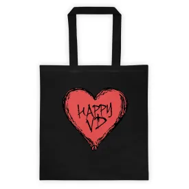 Happy VD Valentines Day Heart Two Sided Print Tote Bag