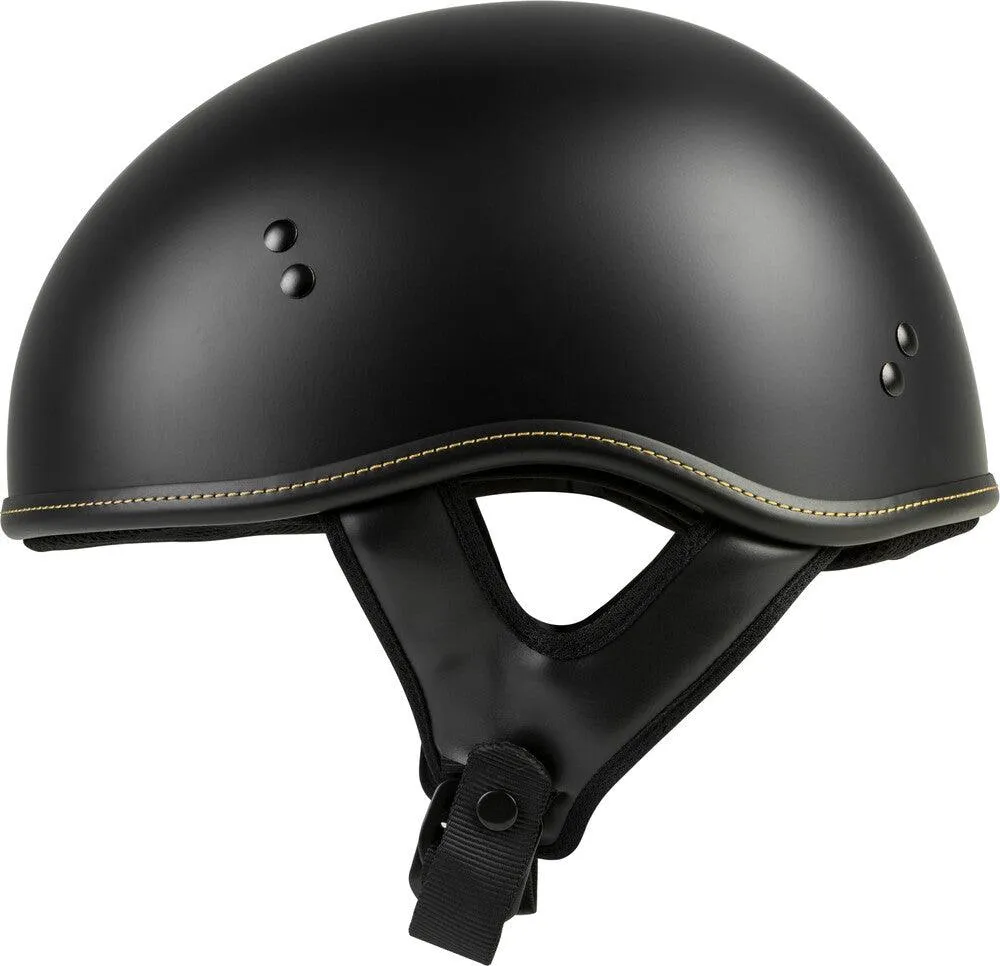 Highway 21 .357 Solid Half Helmet Matte Black