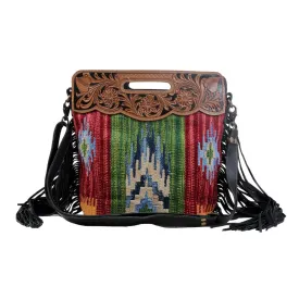 Jardin Leather & Canvas Fringe Bag