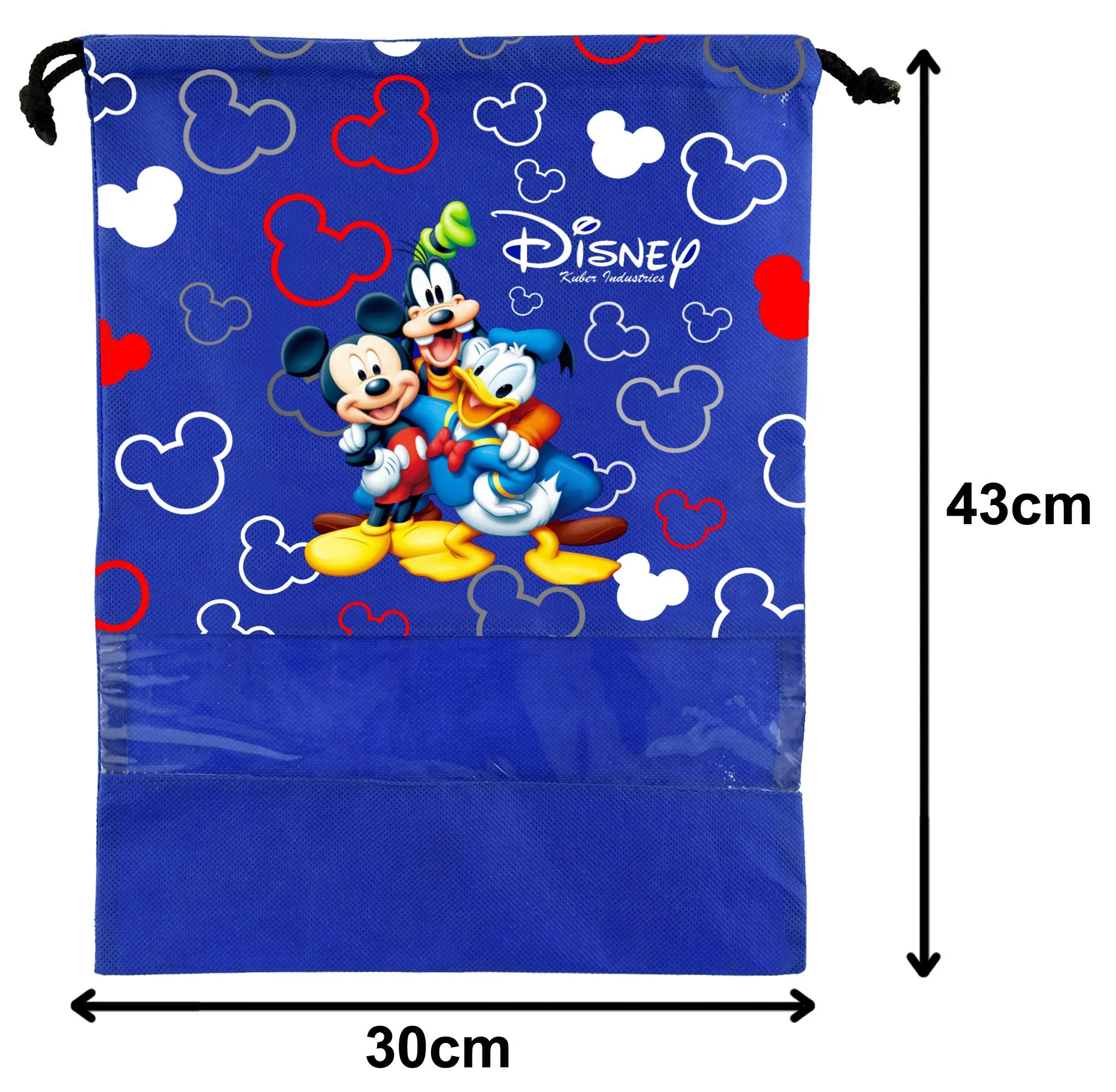 Kuber Industries Disney Team Mickey Print 6 Piece Non Woven Travel Shoe Cover, String Bag Organizer (Royal Blue) -HS_35_KUBMARTS17979