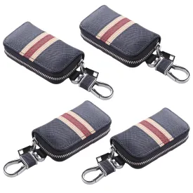 Kuber Industries Key Case|Keychain/Keyring/Key Tag|Car Key Clip, Key Holder, Key Organizer-Pack of 4 (Blue)