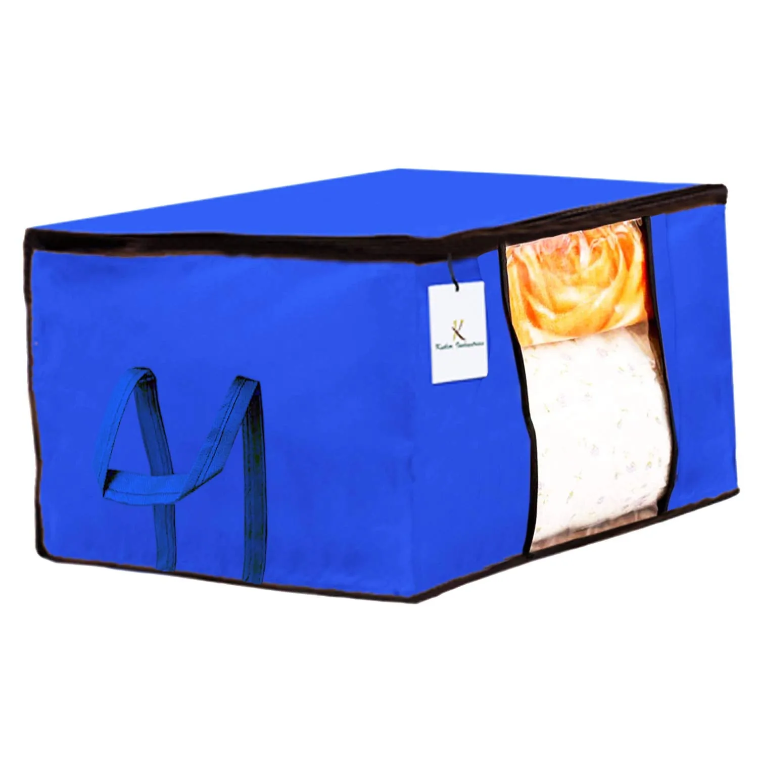 Kuber Industries Underbed Storage Bag, Storage Organiser, Blanket Cover Set of 6 - Royal Blue, Extra Large Size-CTKTC23816