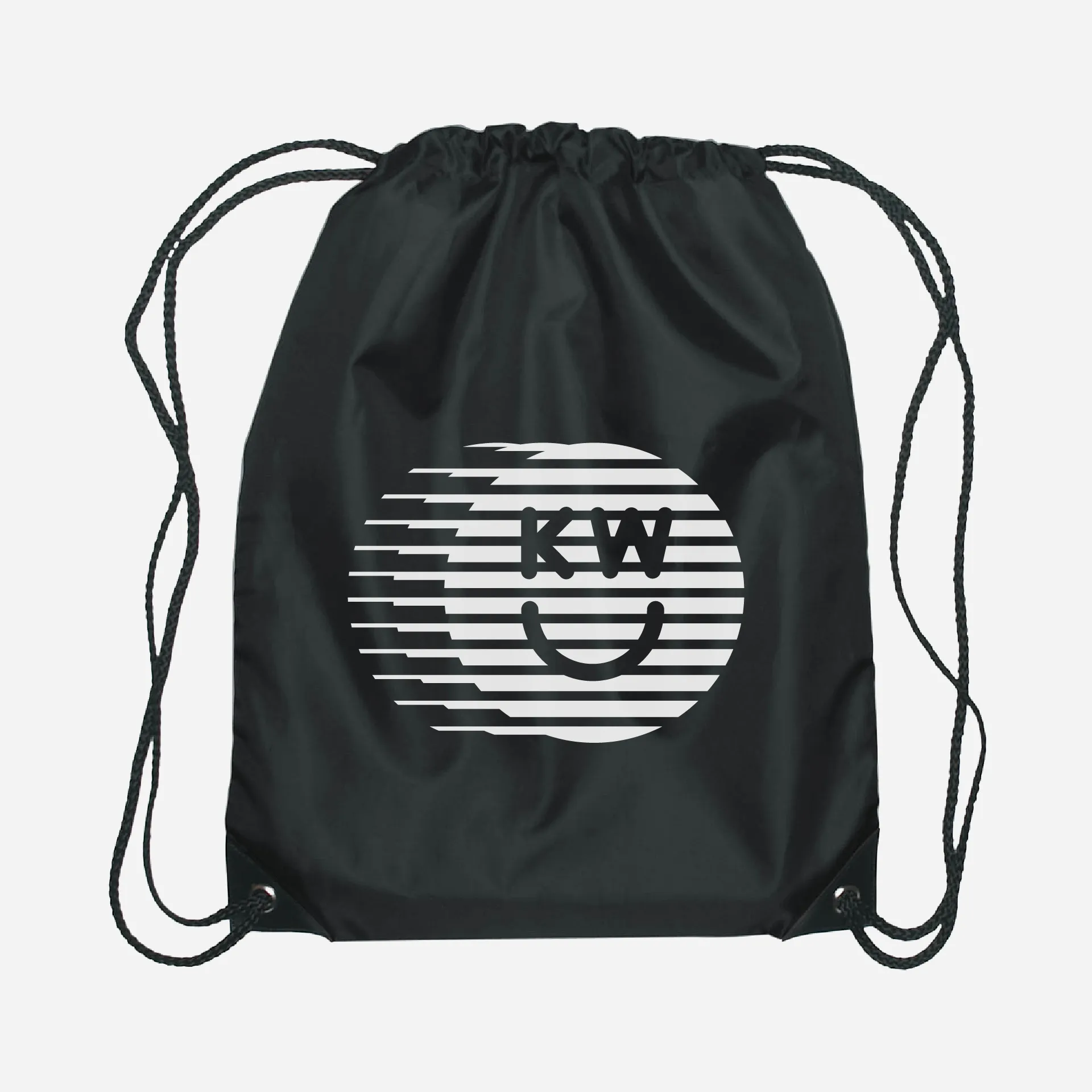 KW Smiley Drawstring Bag