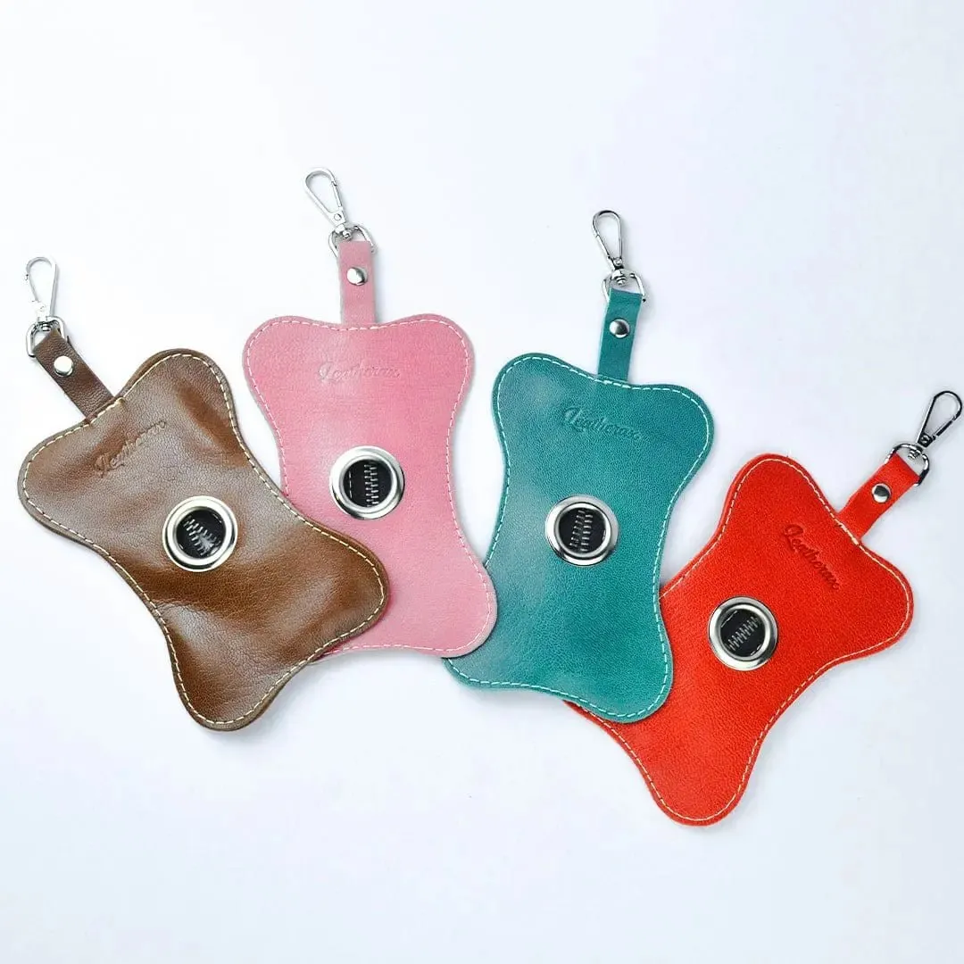 Leather Dog Poop Bag Holder