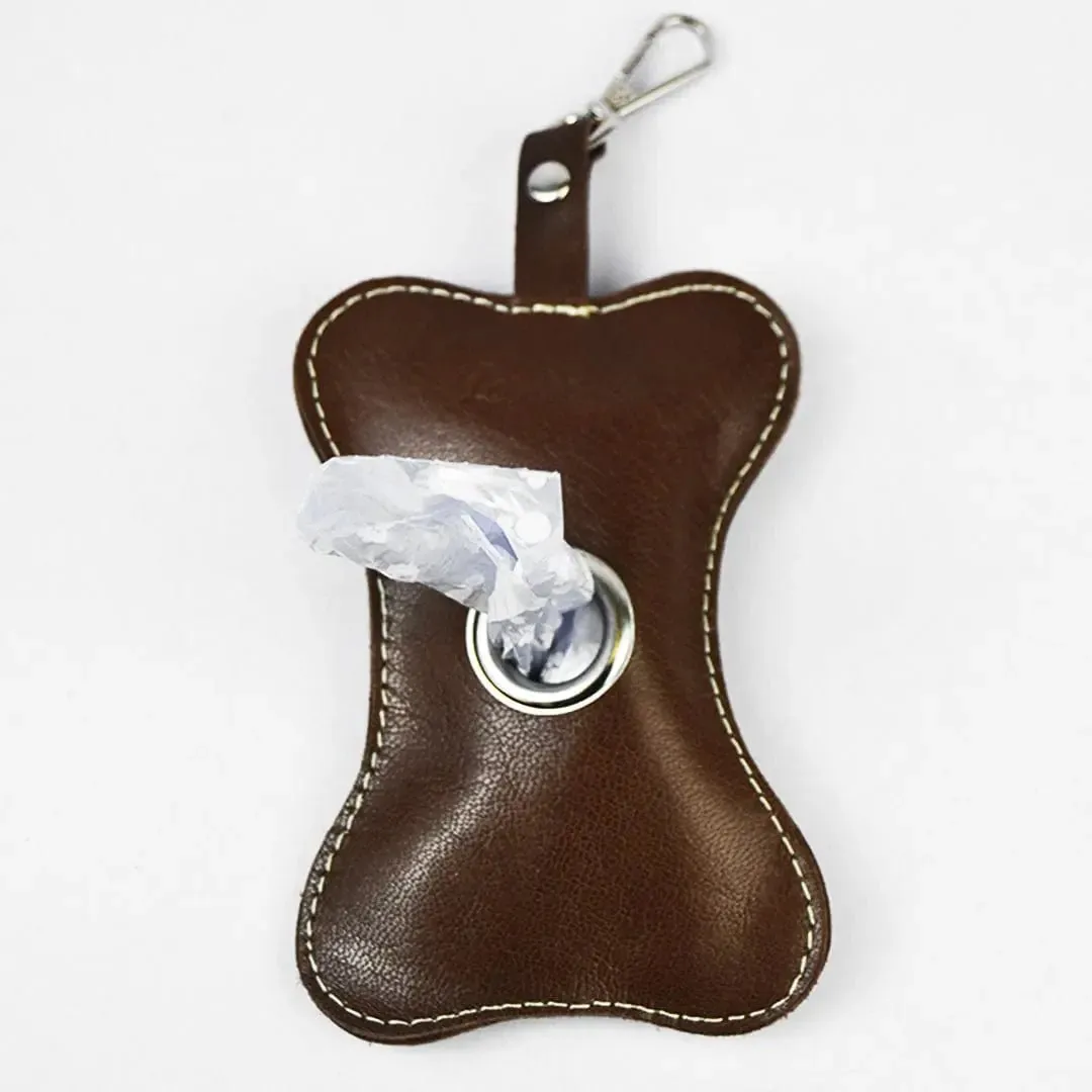 Leather Dog Poop Bag Holder