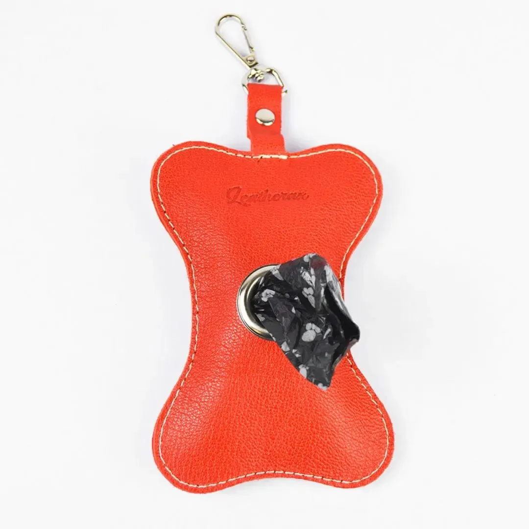 Leather Dog Poop Bag Holder