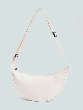 LOV White Sling Cross Body Bag