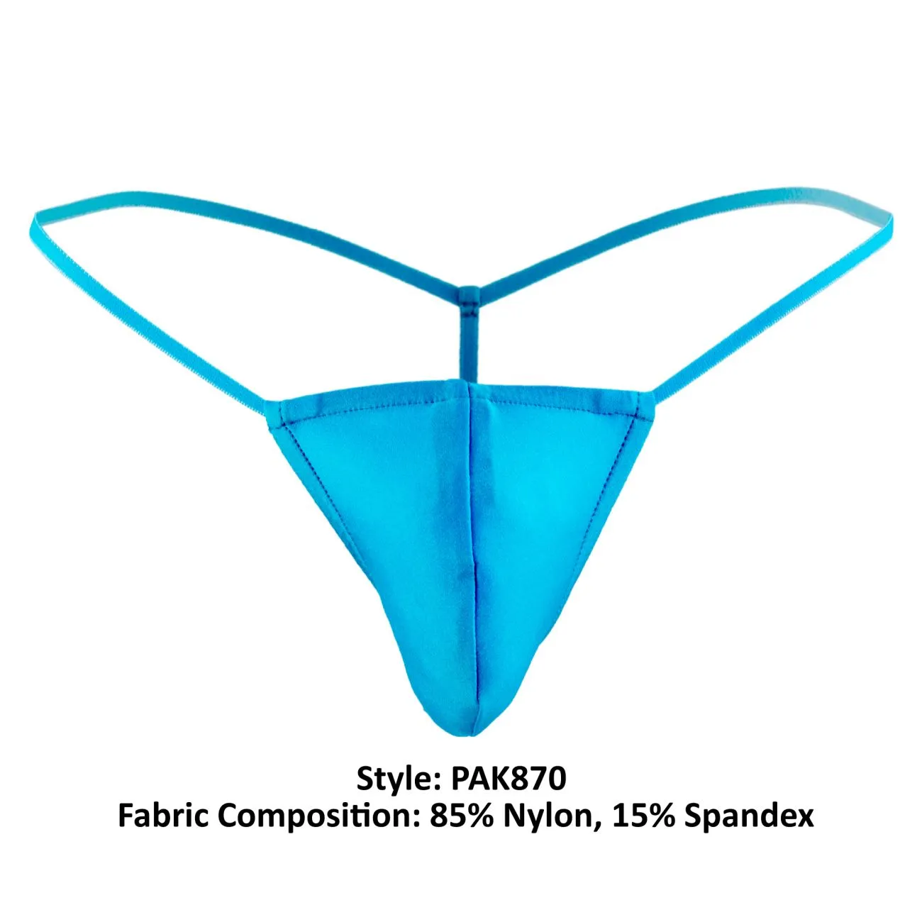 Male Power PAK870 Euro Male Spandex Pouch G String Color Blue