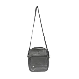 Men's Black Leather Crossbody Sling Bag