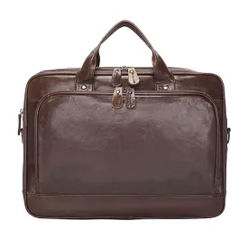 Men's Premium Leather Laptop Bag - Style & Functionality