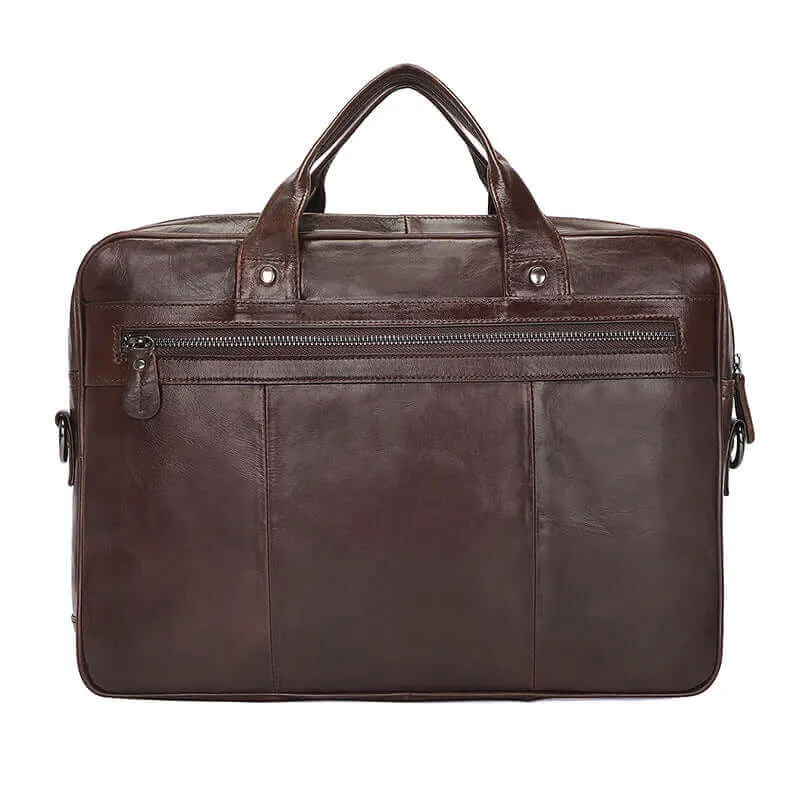 Men's Premium Leather Laptop Bag - Style & Functionality