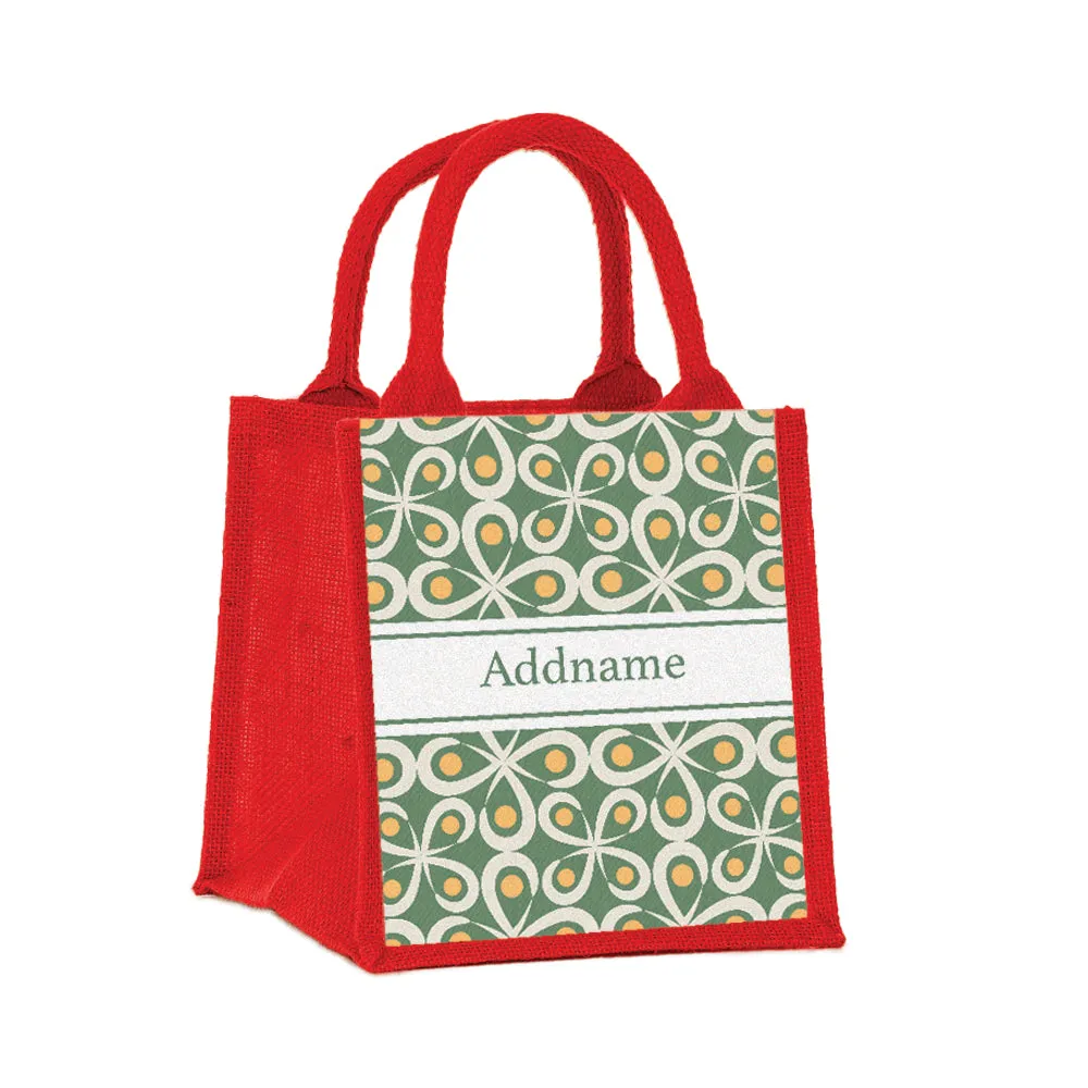 Mosaic Tile Jute Tote Bag