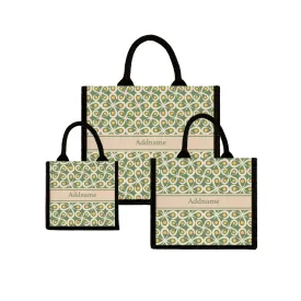 Mosaic Tile Jute Tote Bag