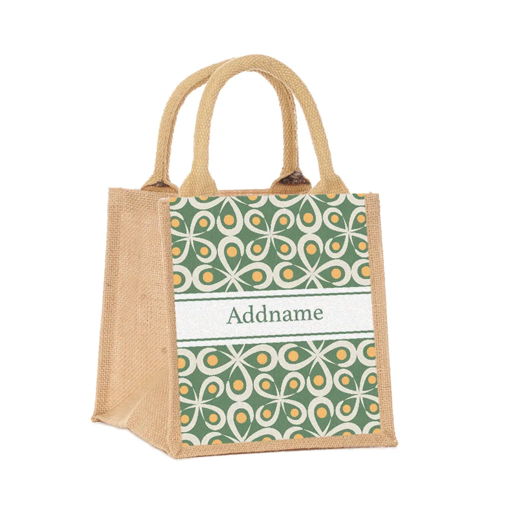 Mosaic Tile Jute Tote Bag