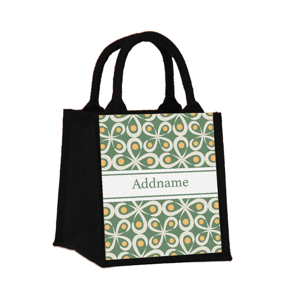 Mosaic Tile Jute Tote Bag