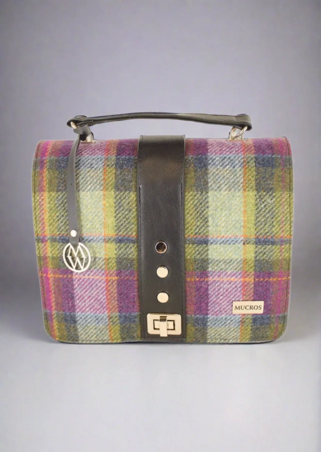 Mucros Fiona Bag | Green Purple Check