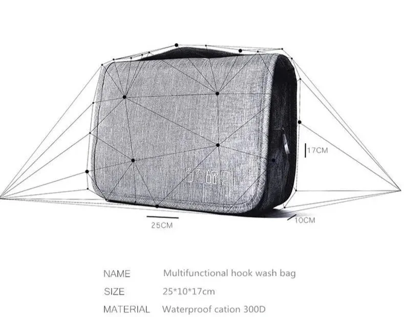 Multifunctional Hook Travel Bag Women Waterproof Toiletries Storage Bag Unisex Travel Cosmetic Bag Ladies Makeup Organizer