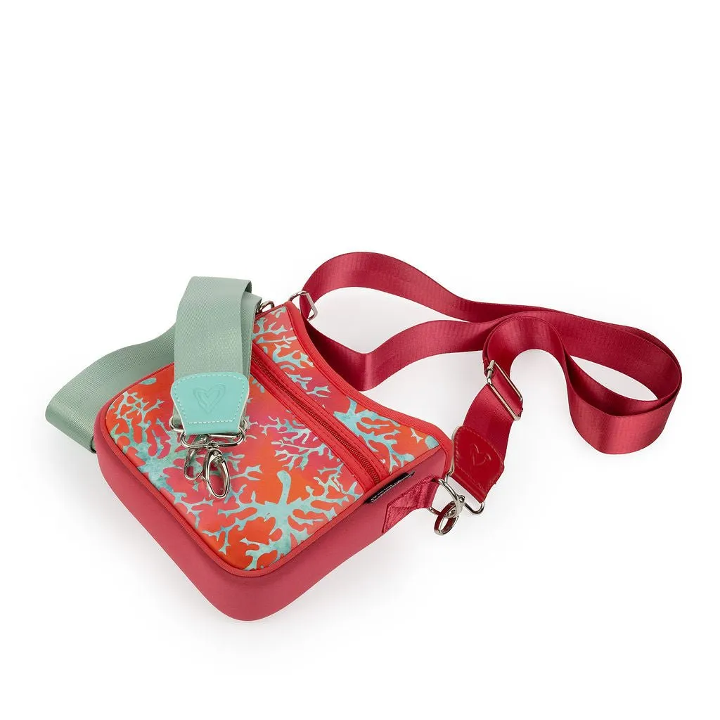 NEW: Coral Mini Messenger Crossbody Bag