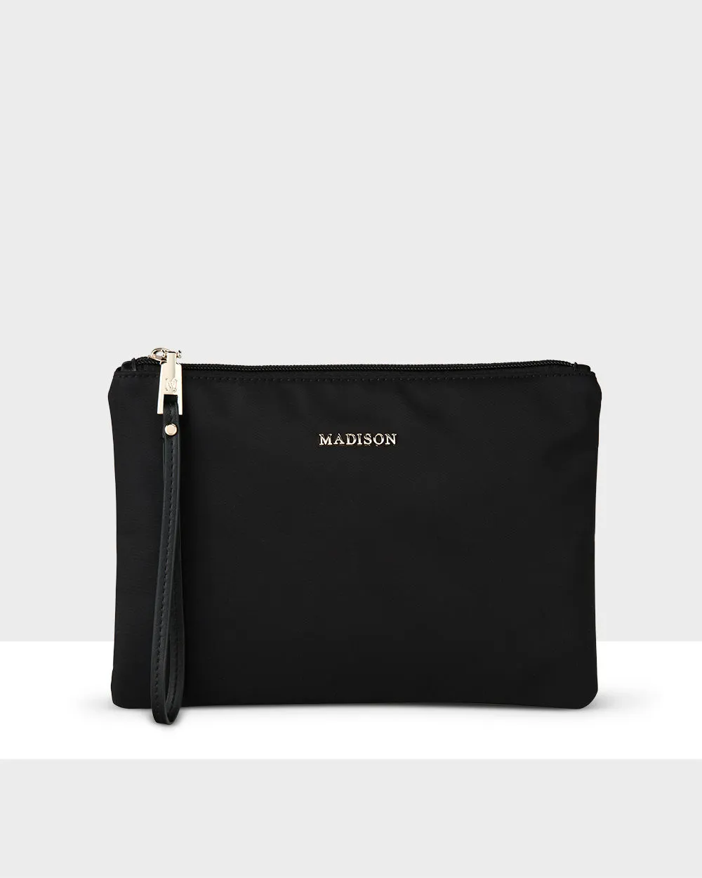 Nylon Zip Pouch With Wrist Strap