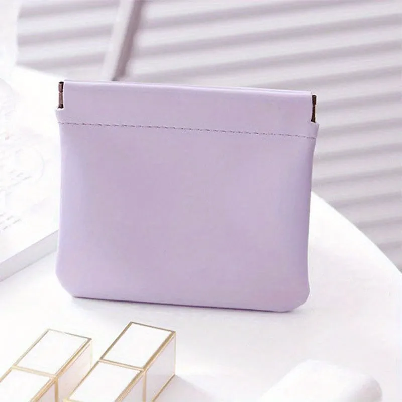 Portable Lipstick Bag Lightweight Solid Color Mini Pouch for Versatile Storage