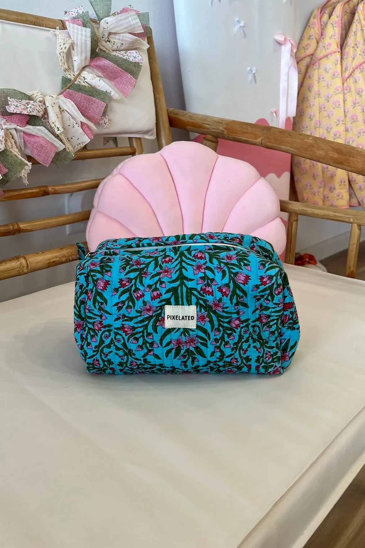 Quilted Makeup Bag by Pixelated