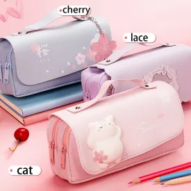 Sakura Cat Pencil Bag